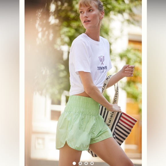New🌟Free People Movement - The Way Home Shorts-Lime - Picture 3 of 8